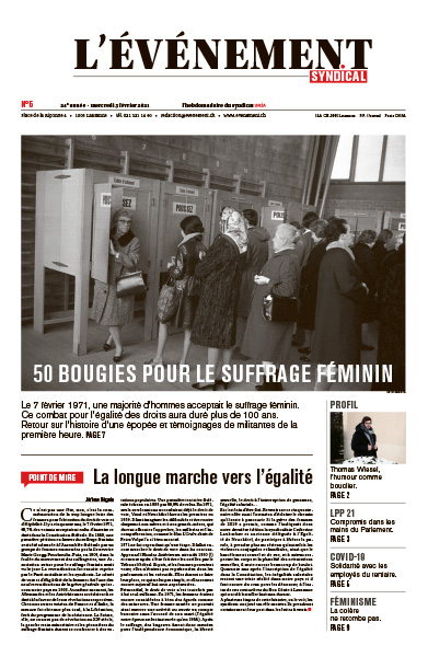 Une de L'Evénement syndical du 3 février 2021.