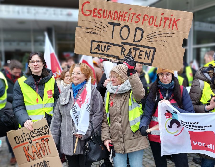 Manifestation des soins à Berlin.