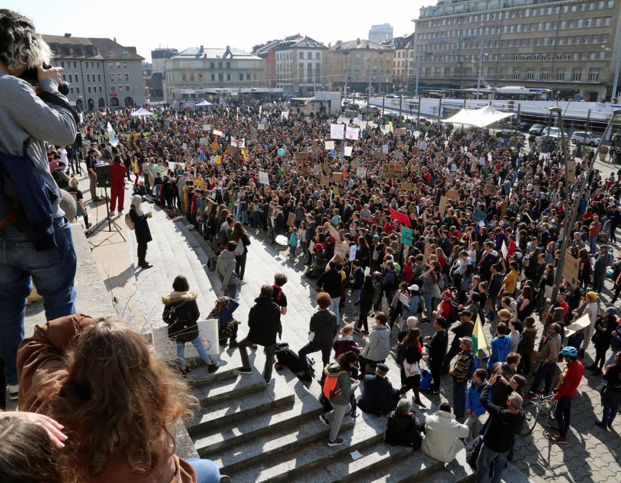Manifestation à Lausanne pour le climat
