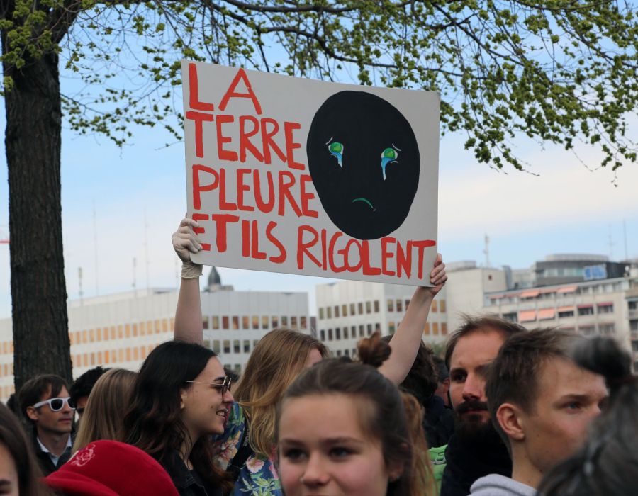 Manifestation pour le climat en 2019 à Lausanne.