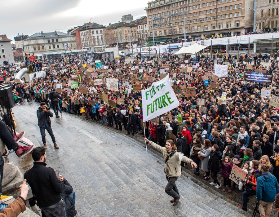 Grève pour le climat à Lausanne.
