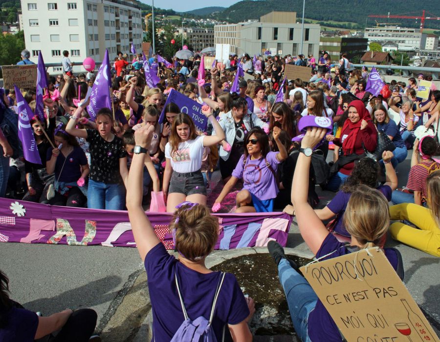Grève des femmes à Delémont.