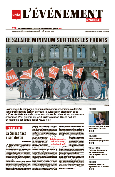 une du journal