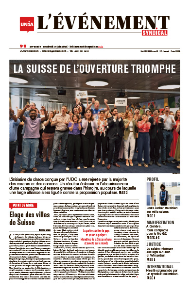 une du journal