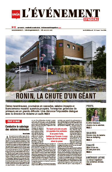 une du journal
