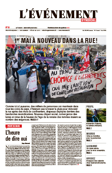 Une de L'Evénement syndical du 5 mai 2021.