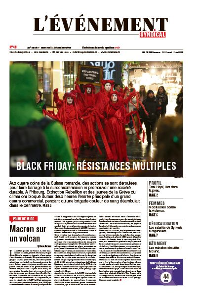 Une de L'Evénement syndical du 4 décembre 2019.