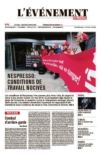 Une de L'Evénement syndical du 12 février 2020.