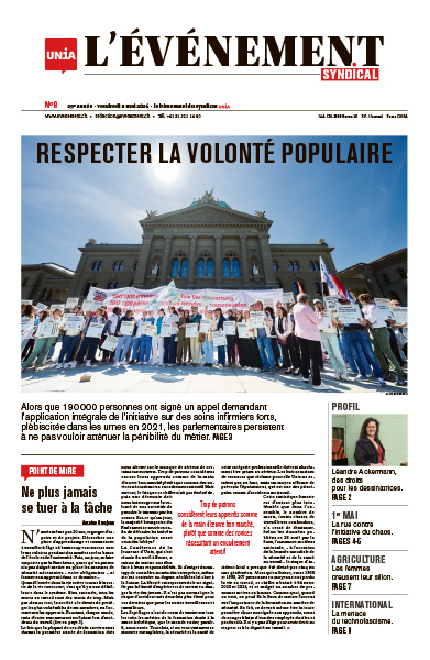 une du journal