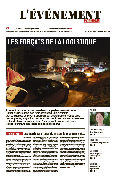 Une de L'Evénement syndical du 3 mars 2021.