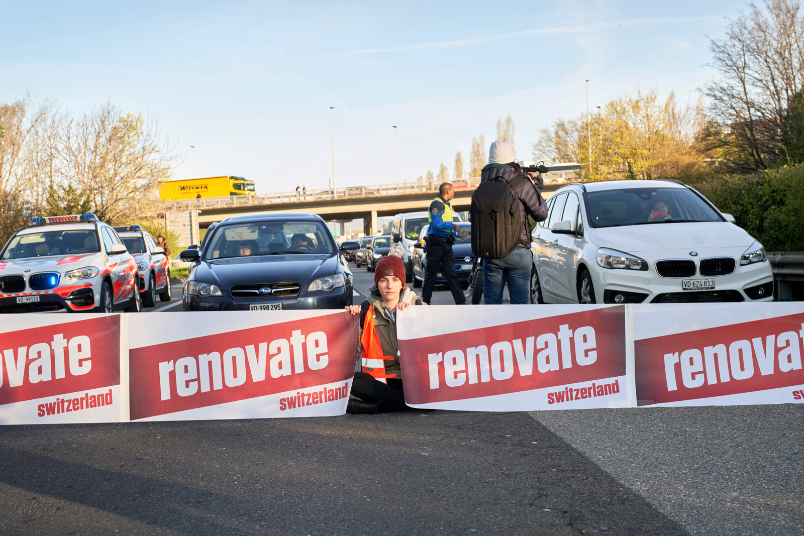 Action de blocage que l'autoroute.