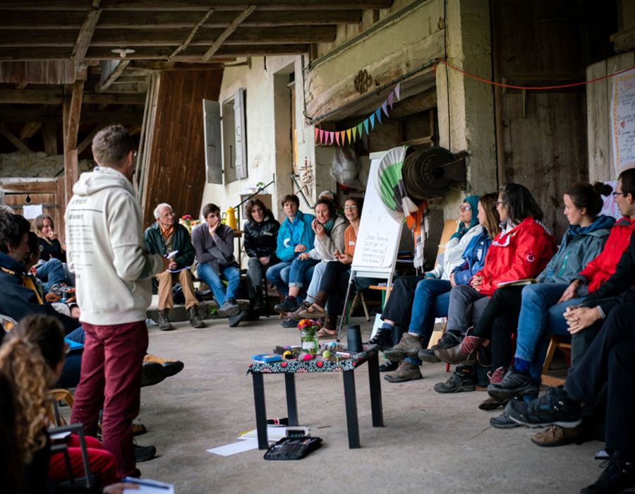 Des participants à la 4e édition de la Journée de la Transition, à Mont-Vully, en 2021. 
