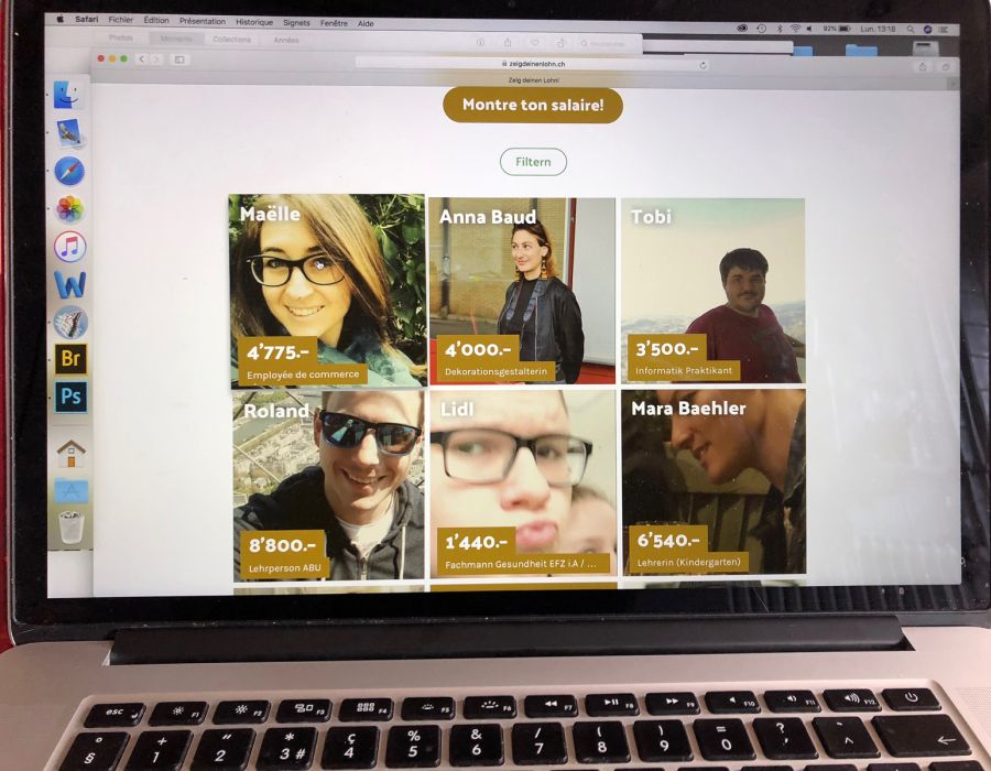 Toutes les personnes salariées en Suisse sont invitées à dévoiler leur salaire sur ce site.