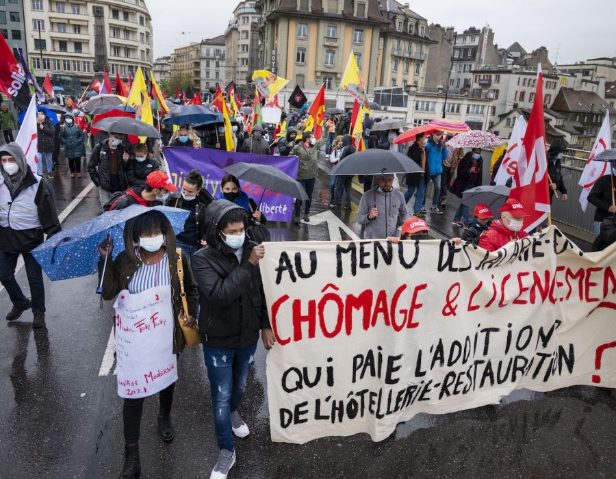 Manifestation du 1er Mai à Lausanne.