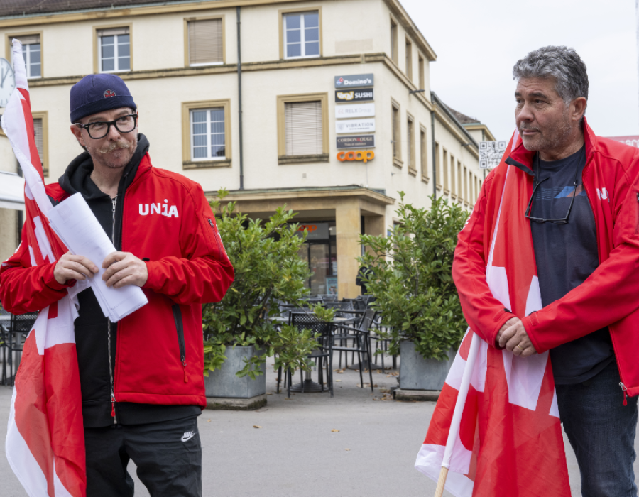 Benjamin Plüss et son collègue à Neuchâtel
