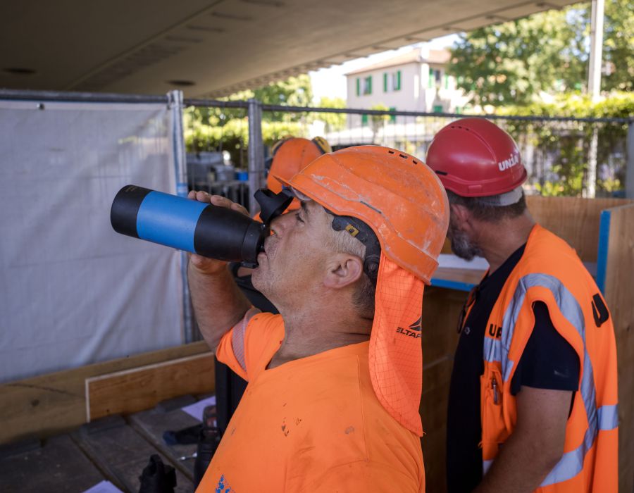 canicule chantier Genève