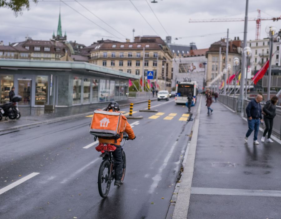 cycliste just eat