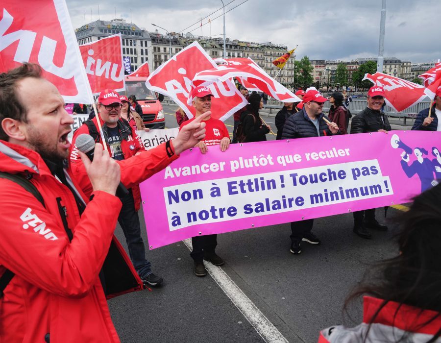 Manifestants à Genève.