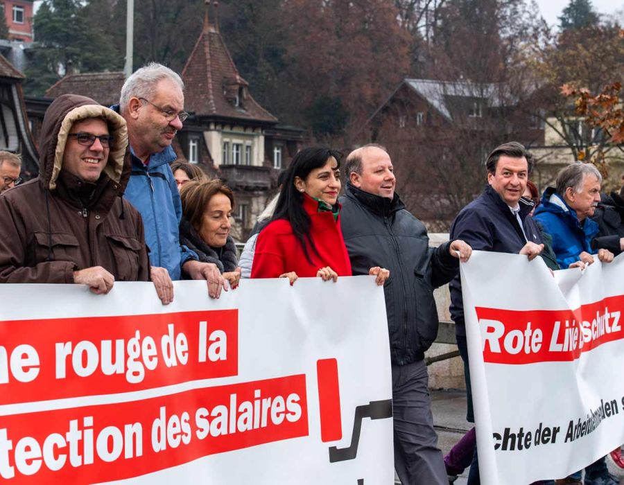 manifestation avec banderole