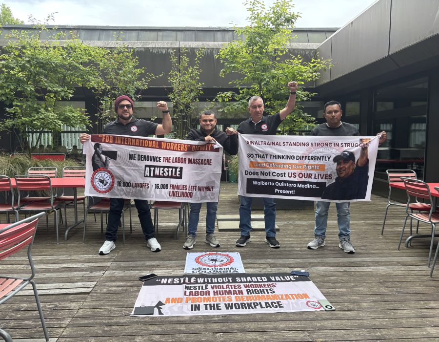 Syndicalistes colombiens manifestent