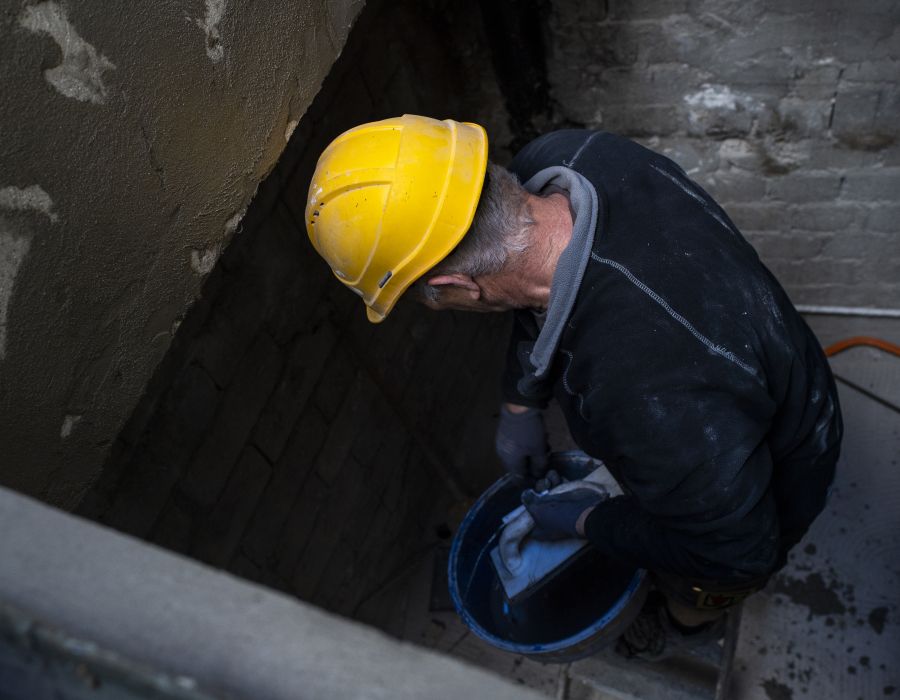 ouvrier sur chantier