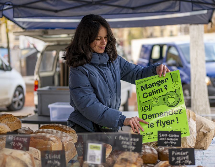 Stand de pain au marché.