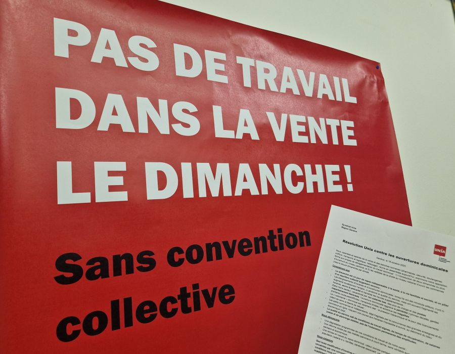 Banderole pas de travail le dimanche