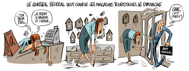Le Conseil fédéral veut ouvrir les magasins touristiques le dimanche...